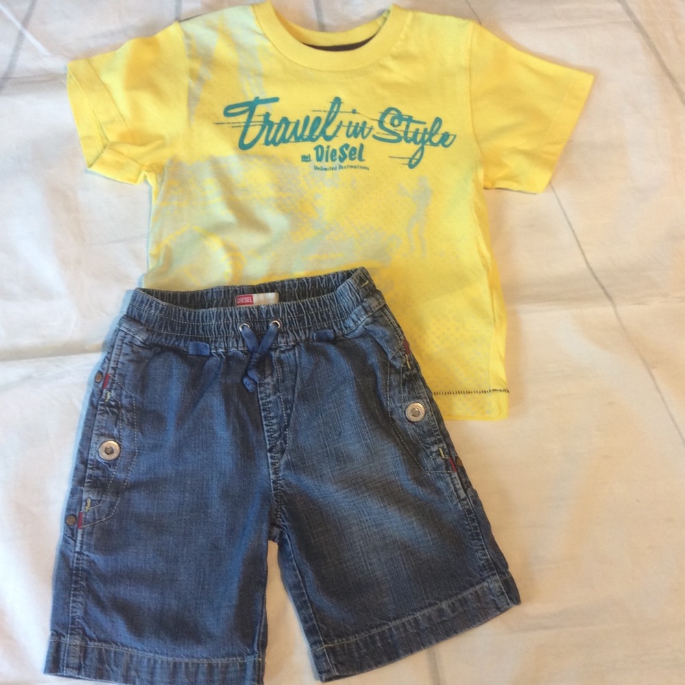 DIESEL Top Denim Shorts 2-Piece Bundle 2